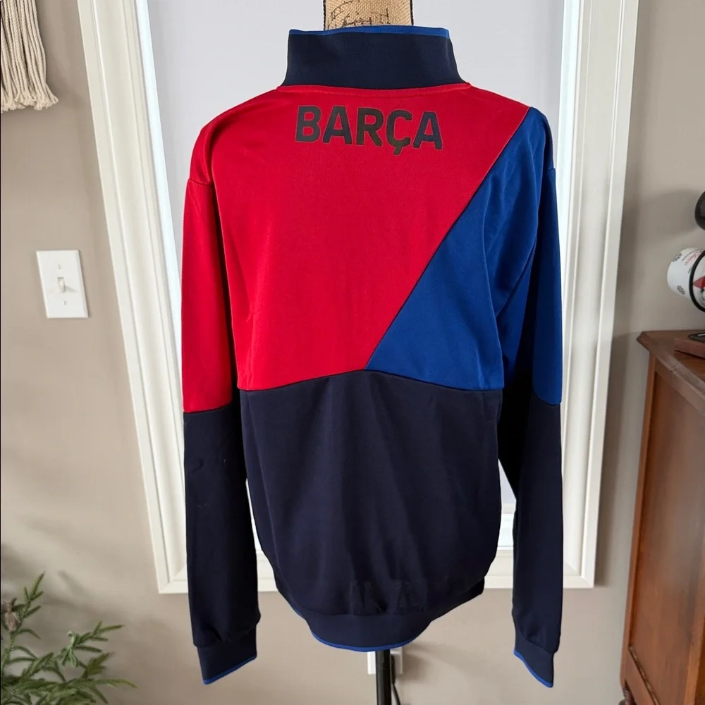 Barcelona Soccer Football Club Red and Blue Track Jacket Unisex Size Small NWOT